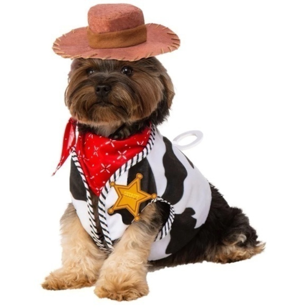 Disney Pixar Toy Story Woody Vest Hat Bandana Halloween Dog Costume Per Apparel